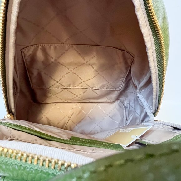 Michael Kors Erin Medium Backpack Pebbled Leather Evergreen main image 11